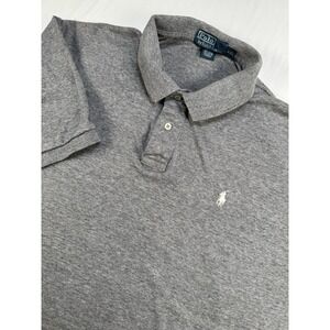 Polo Ralph Lauren Mens Size 2XL Gray Pony Polo Shirt  Casual Short Sleeve